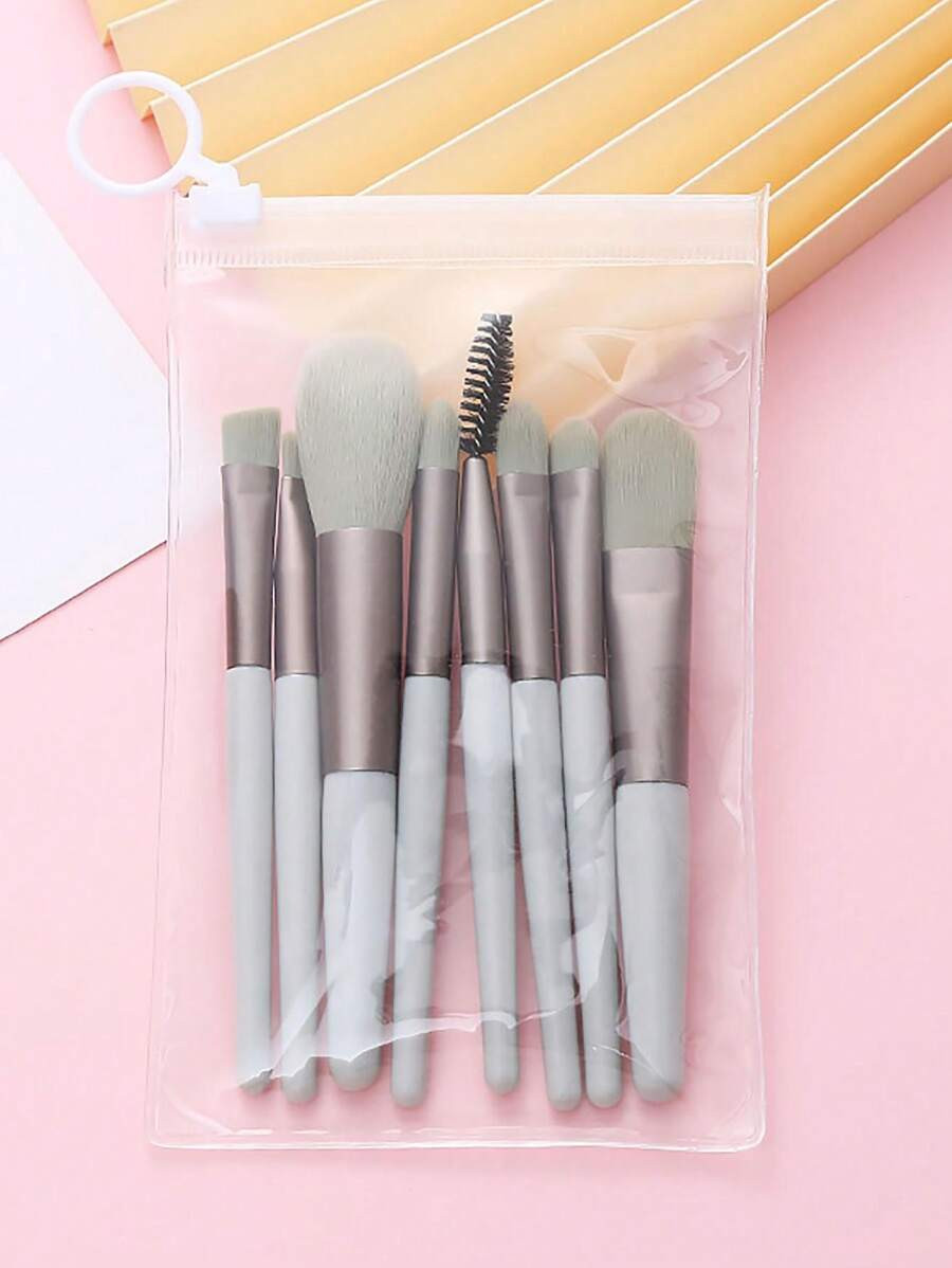 8pcs Green-Colored Make-Up Brush Set